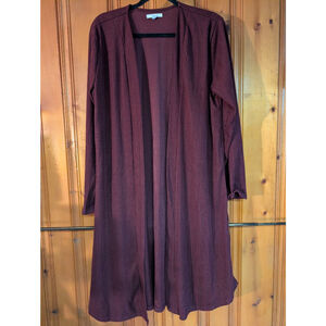 Women's Maurice's Cardigan Size L Burgundy